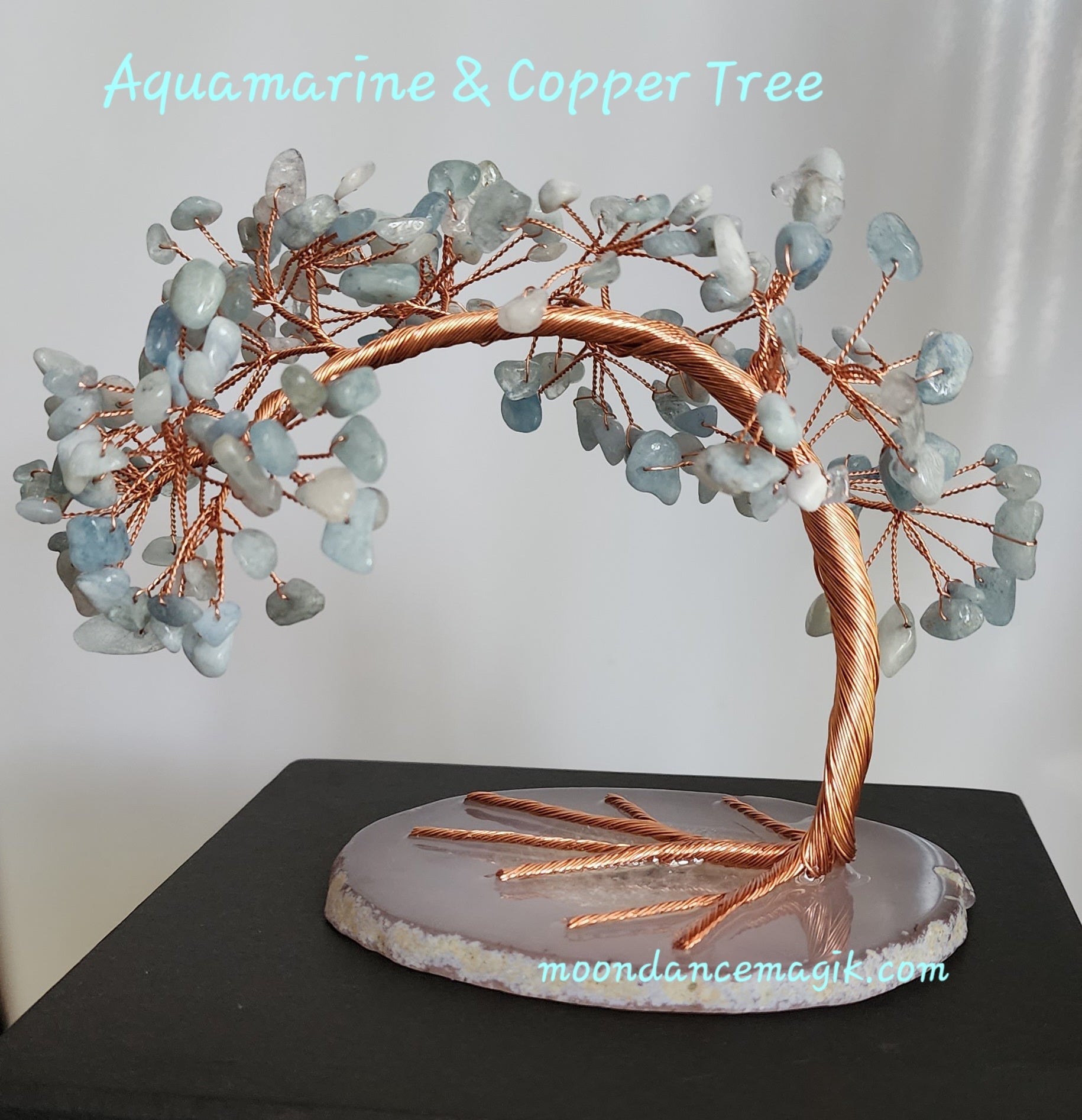Aquamarine Bonsai Tree Handmade by Stormy Moondance