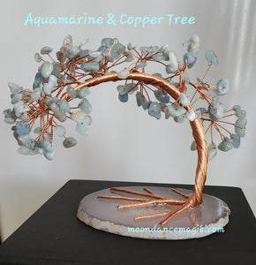 Aquamarine Bonsai Tree Handmade by Stormy Moondance