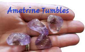 Small Natural Ametrine Tumbles (Amethyst/Citrine)