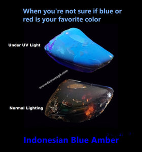 Rare Indonesian Blue Amber - Fluorescent and Magnificent!