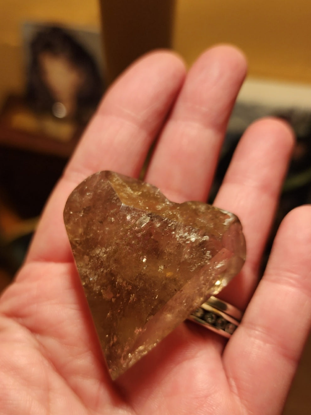 Smoky Quartz Carved Heart for Physical Protection as Well as Emotional Strength