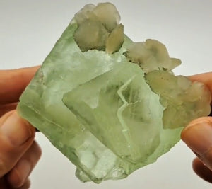 Lime Green Fluorite with Calcite - Spectacular Specimen!