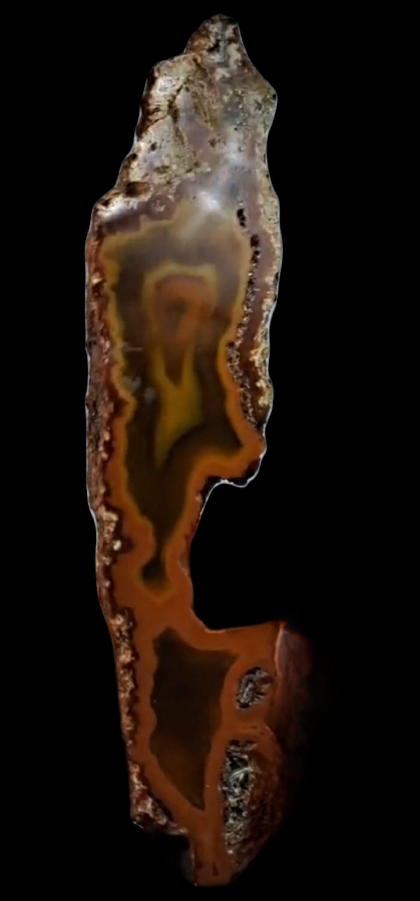 Sister Agates - Matching Pair from Geode Sliced in Half