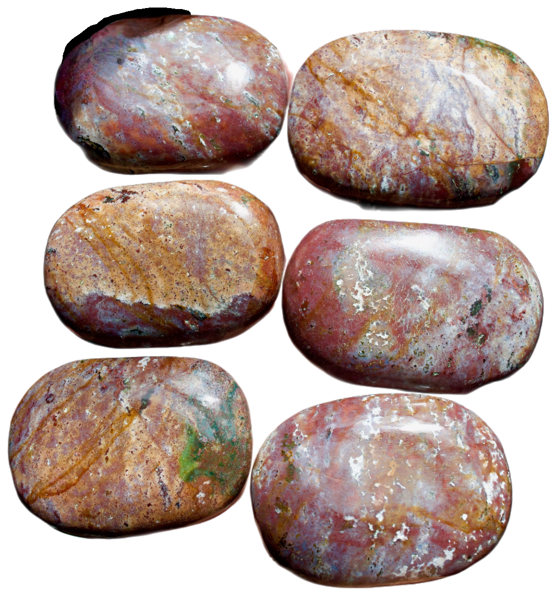 Stormy Stones! Indian Jasper Palm Stone Infused w/Courage, Strength, Grounding