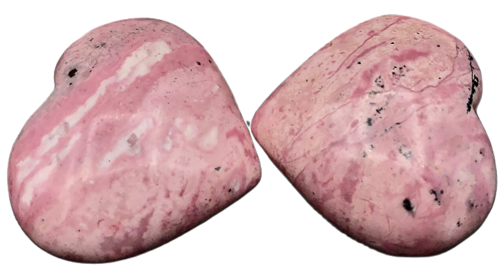 Stormy's Stones! Rhodonite Heart Palm Stone for PTSD, Balance Yin-Yang