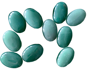 Stormy Stones! Green Aventurine Palm Stones Infused w/Stormy's Energy to Attract Wealth