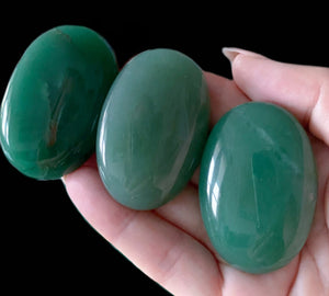 Stormy Stones! Green Aventurine Palm Stones Infused w/Stormy's Energy to Attract Wealth