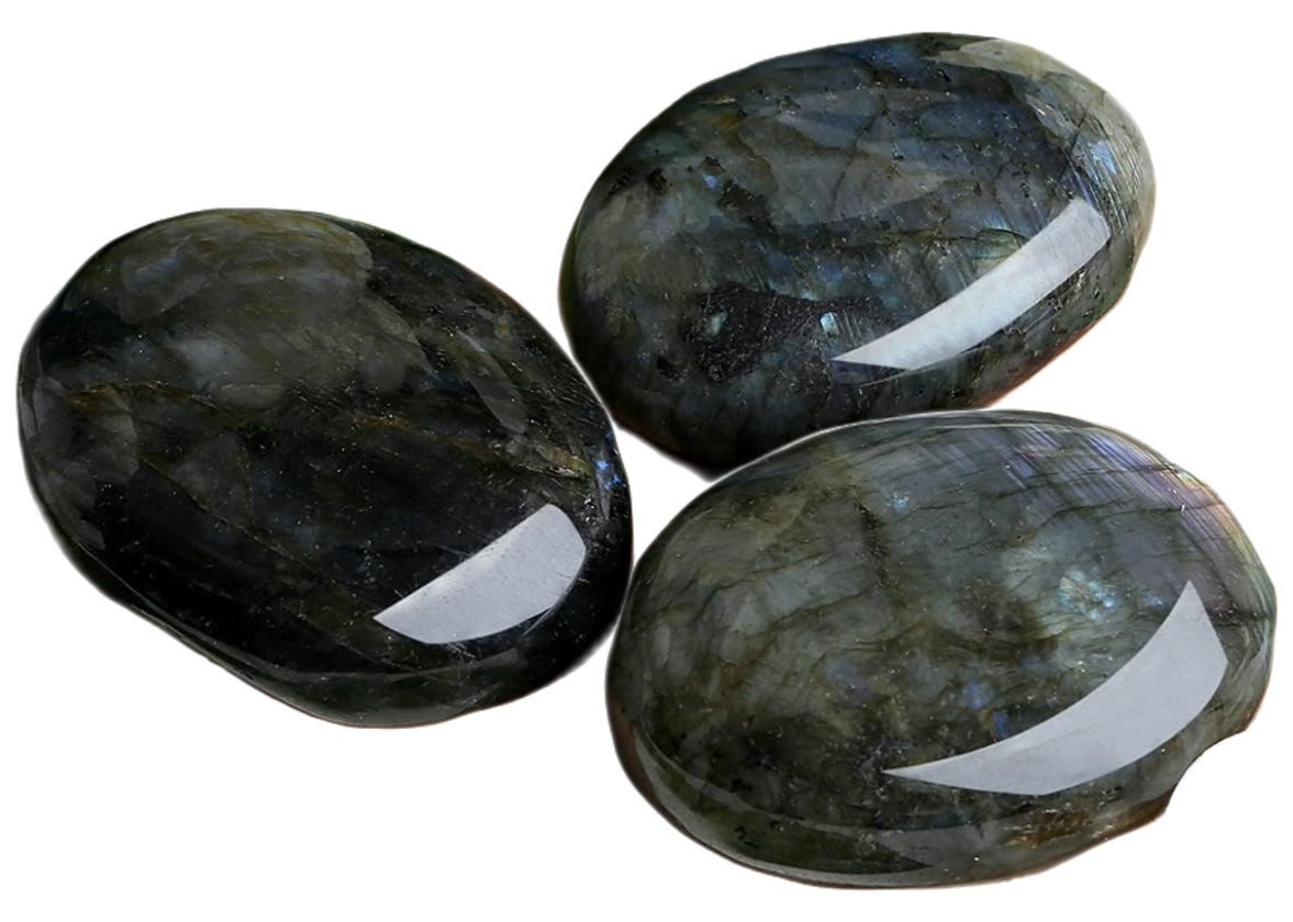 Stormy Stones! Labradorite Palm Stones Infused w/Intention for Transformation