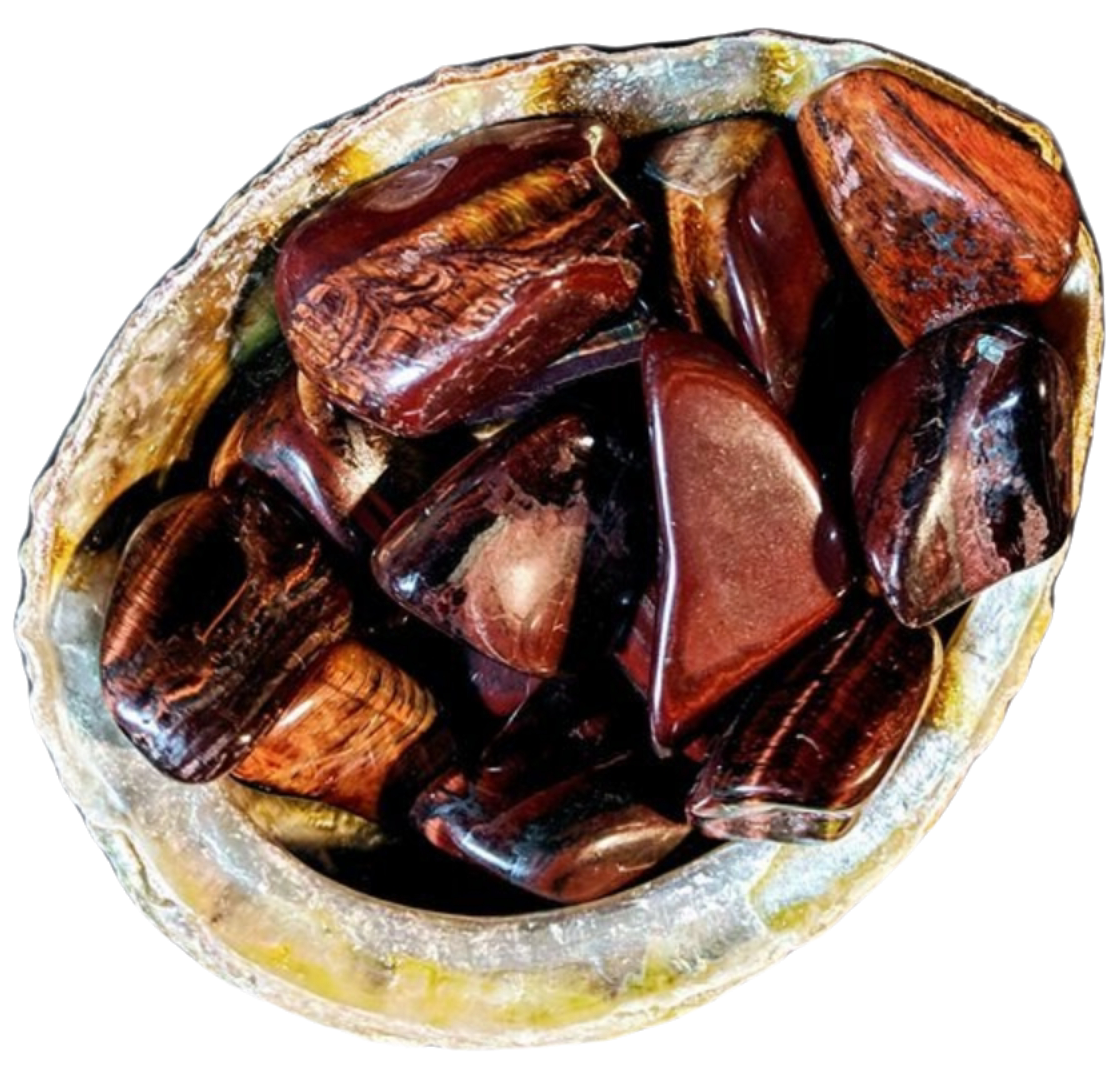 Beautiful Red Tiger's Eye Tumbled Stones
