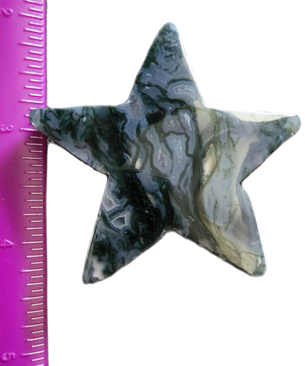 Large Moss Agate Star