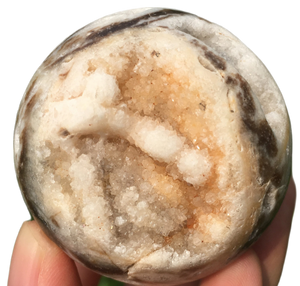 Natural Sphalerite Geode Quartz Crystal Sphere, Psychic Development