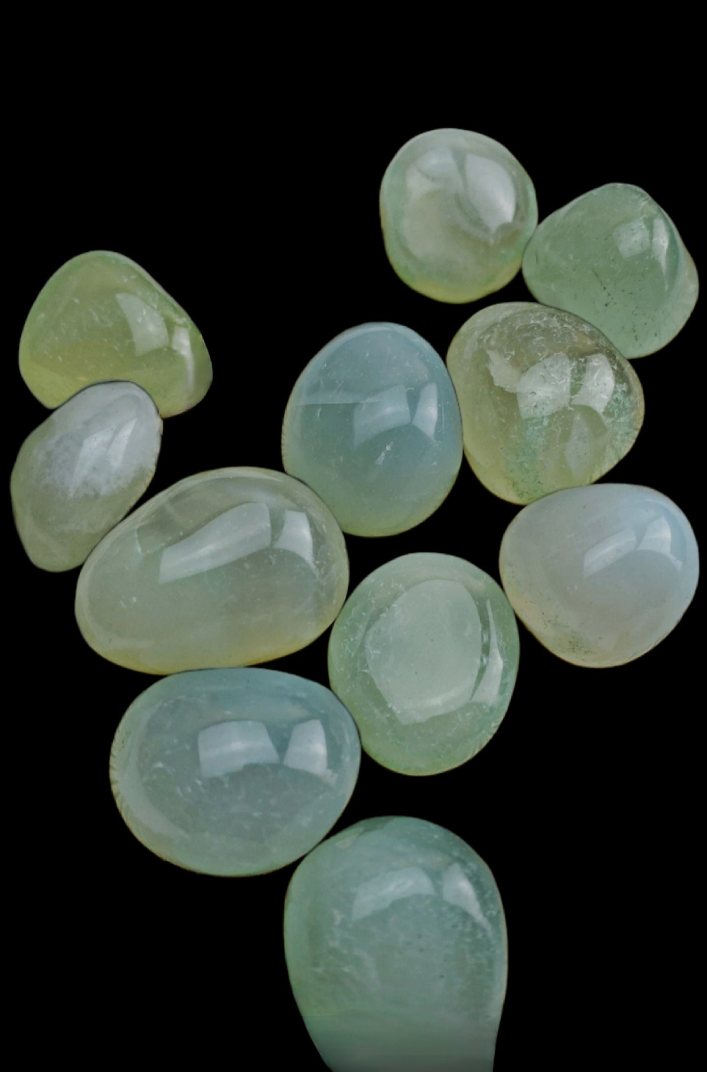 Aqua Chalcedony Pocket Stone Tumble - Polished and Tumbled Crystal