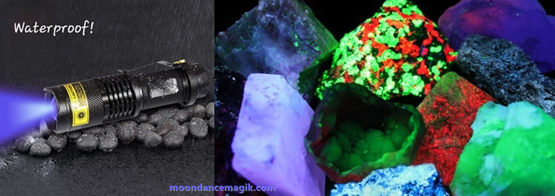 365nm OR 395nm UV LED Flashlight/ Lantern/ Torch - Check Your Rocks & Crystals!