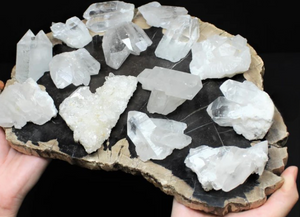 Energy- Riddled Clear Crystal Quartz Cluster for Manifestation, Meditation & More!