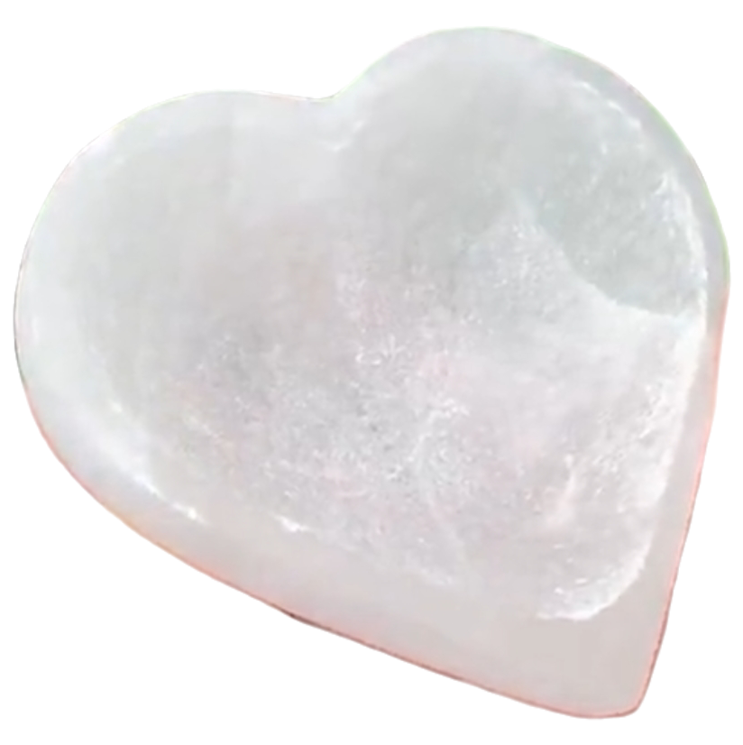 Selenite Heart-Shaped Crystal Charging Bowl