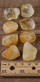 Citrine Polished Tumbles - The Wealth Generator Crystal! Avg 1 Inch, 8-12 Grams