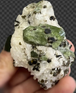 Reserved for Laura - Chrome Diopside with Graphite in Albite Specimen