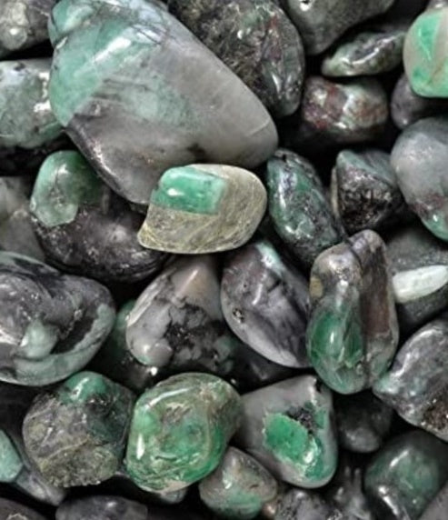 Natural Green Emerald Tumbled Gem Crystal