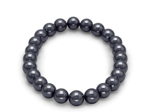 Attraction! Stretch Bracelet w/Natural 8mm Hematite Beads