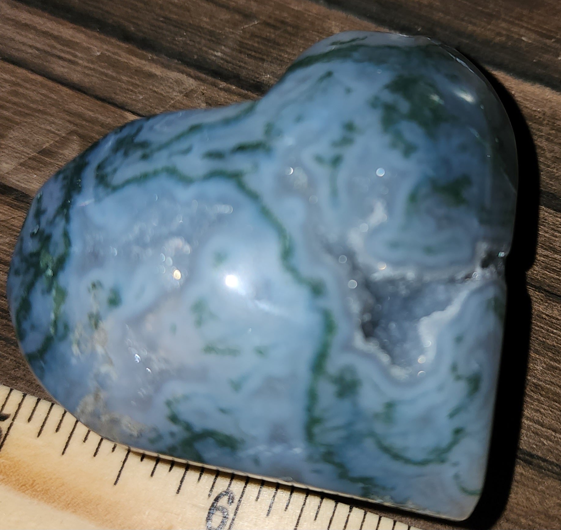 Moss Agate Geode Heart - Gorgeous Heart Specimens!